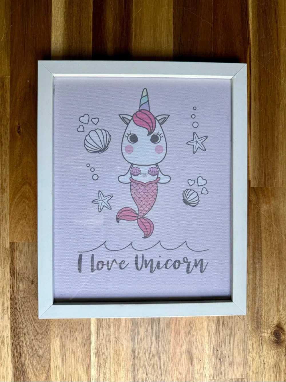 Girls Pastel Unicorn-Mermaid Wall Art Prints